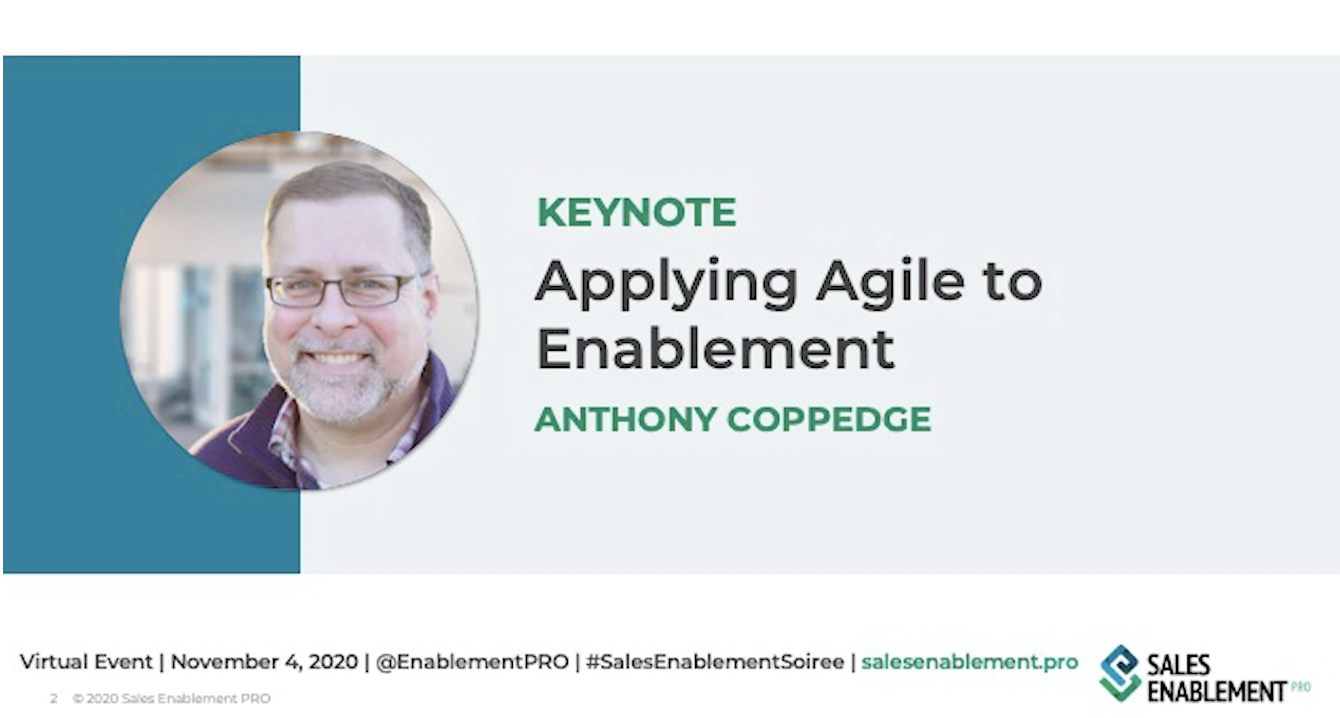 ImageSales Enablement Soirée: Applying Agile to Enablement, Fall 2020 