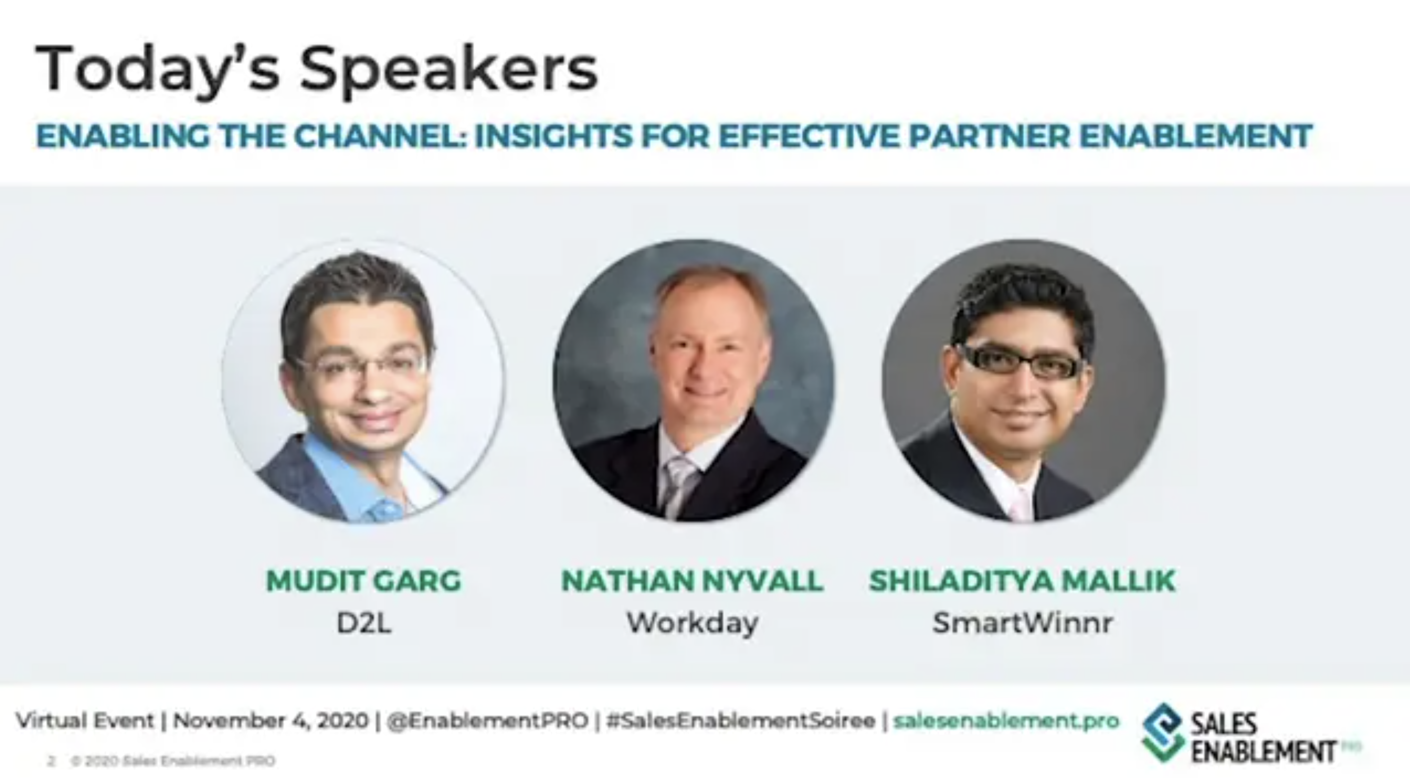 ImageSales Enablement Soirée: Enabling the Channel: Insights for Effective Partner Enablement, Fall 2020 